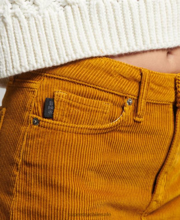 mujer Superdry amarillo minifalda de mezclilla 2R68Z6616