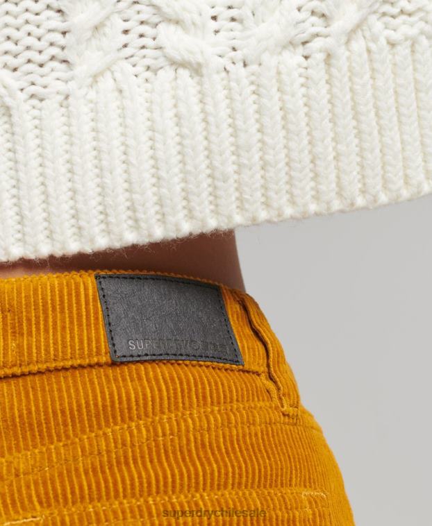 mujer Superdry amarillo minifalda de mezclilla 2R68Z6616
