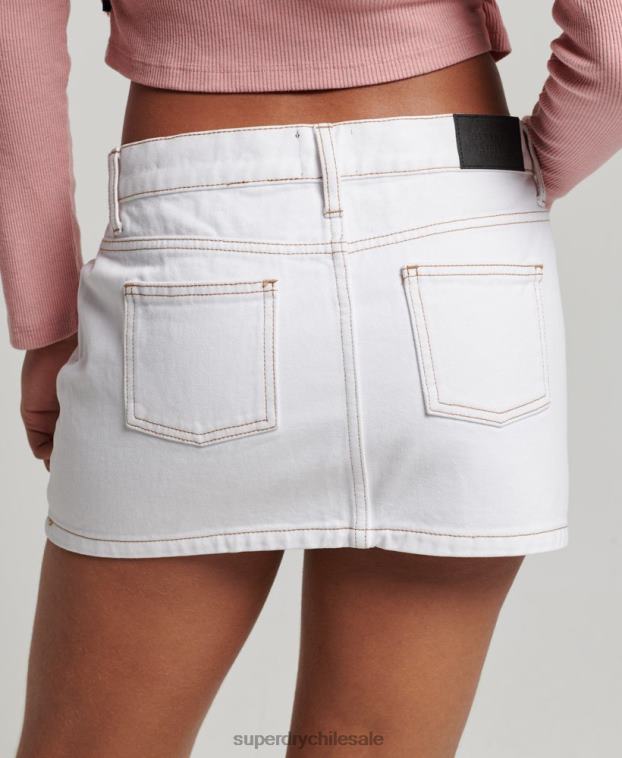 mujer Superdry blanco minifalda de ropa de trabajo 2R68Z4125