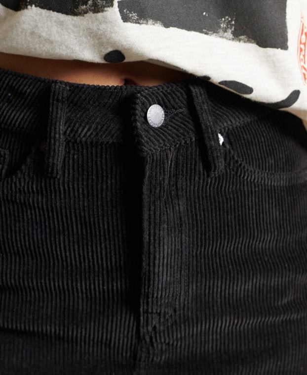 mujer Superdry gris oscuro minifalda de pana 2R68Z6709