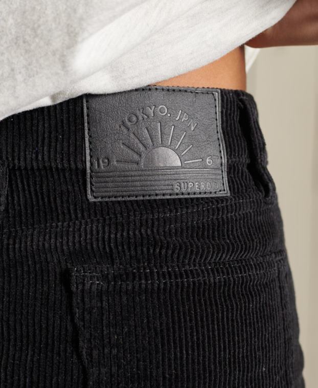 mujer Superdry gris oscuro minifalda de pana 2R68Z6709