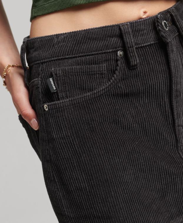mujer Superdry marrón minifalda de pana 2R68Z6507