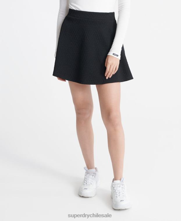 mujer Superdry negro falda skater brooke 2R68Z4166