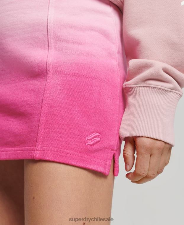 mujer Superdry rosa falda teñida esencial 2R68Z4162