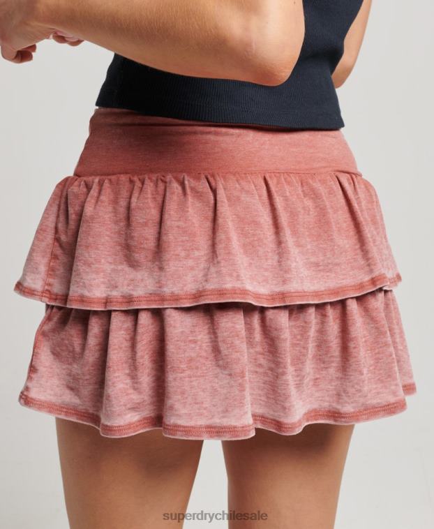 mujer Superdry rosa minifalda de los 90 2R68Z4123
