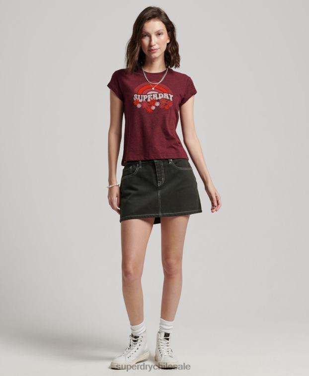 mujer Superdry verde minifalda de ropa de trabajo 2R68Z4121