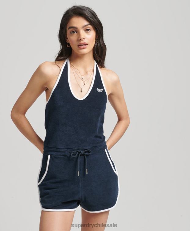 mujer Superdry Armada mono corto de toalla halter vintage 2R68Z4100