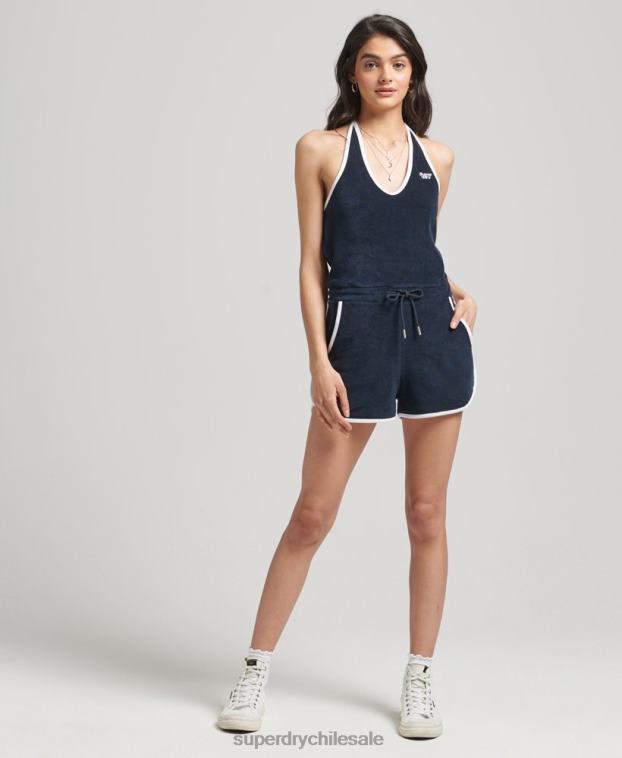 mujer Superdry Armada mono corto de toalla halter vintage 2R68Z4100