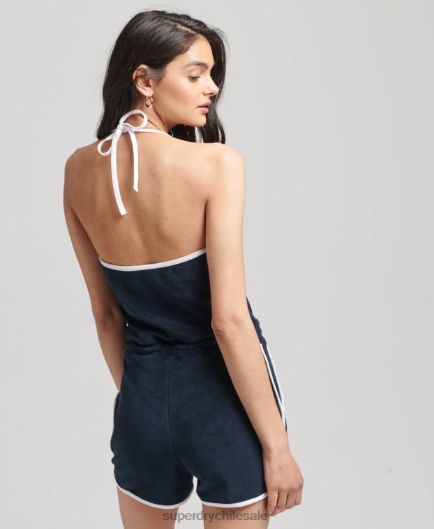 mujer Superdry Armada mono corto de toalla halter vintage 2R68Z4100