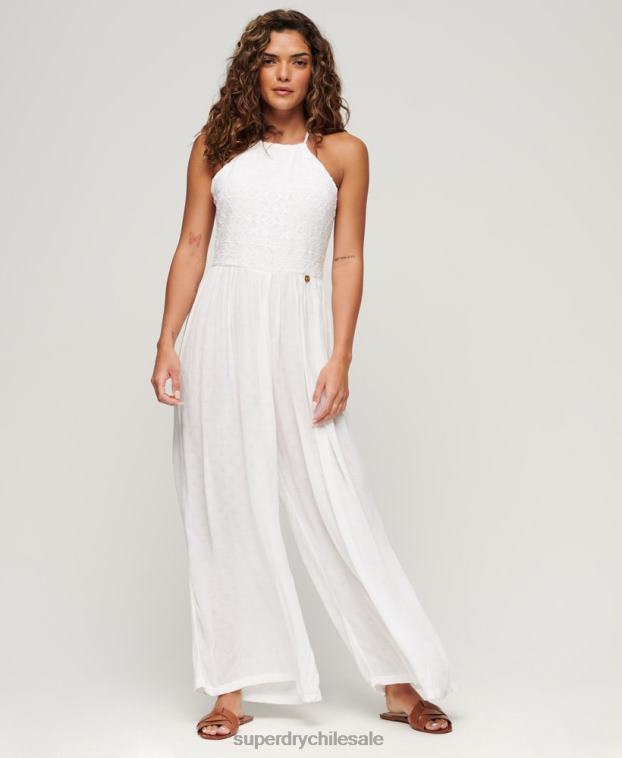 mujer Superdry blanco mono bordado 2R68Z2040