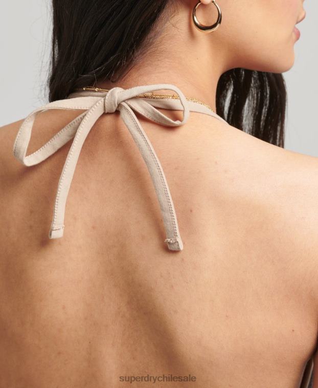 mujer Superdry marrón mono corto de toalla halter vintage 2R68Z4103