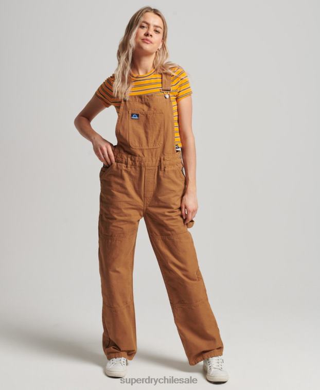 mujer Superdry marrón peto de carpintero vintage 2R68Z4094