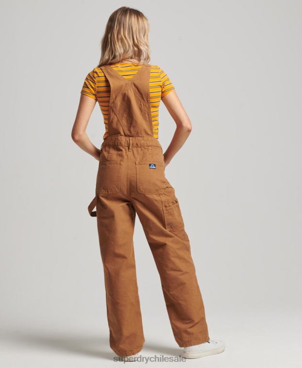 mujer Superdry marrón peto de carpintero vintage 2R68Z4094