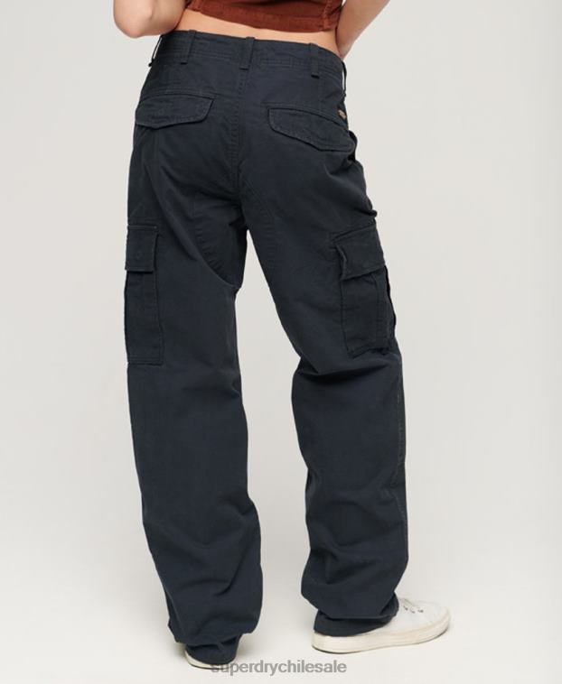mujer Superdry Armada pantalones cargo baggy de algodón orgánico 2R68Z2566