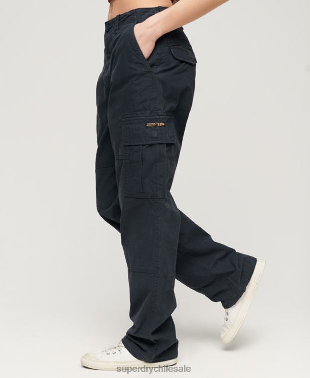 mujer Superdry Armada pantalones cargo baggy de algodón orgánico 2R68Z2566