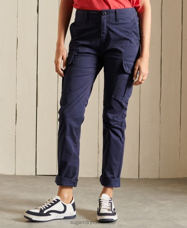 mujer Superdry Armada pantalones cargo slim de algodón orgánico 2R68Z2599