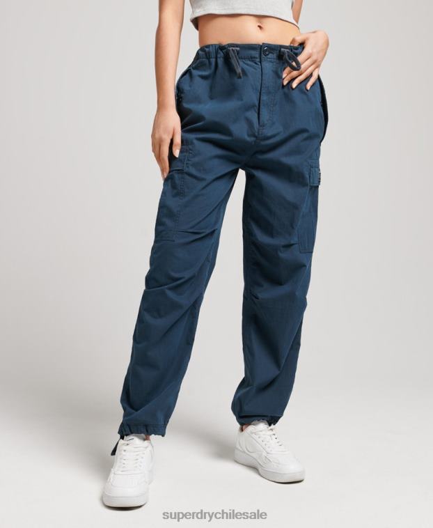 mujer Superdry Armada pantalones de algodón orgánico con agarre de paracaídas 2R68Z2600