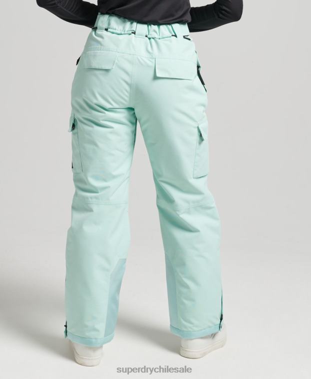 mujer Superdry azul claro últimos pantalones de rescate 2R68Z6596