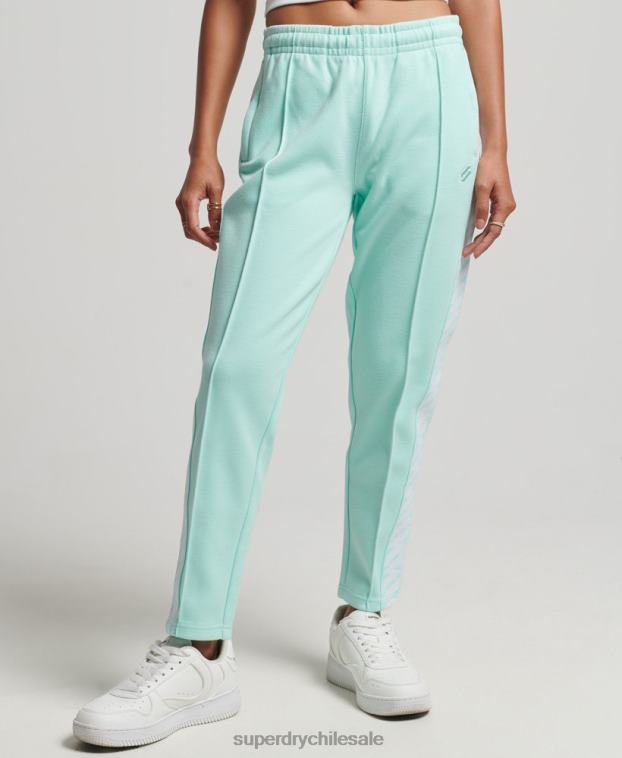 mujer Superdry azul pantalones de chándal con cinta del logo 2R68Z3928
