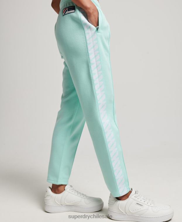 mujer Superdry azul pantalones de chándal con cinta del logo 2R68Z3928