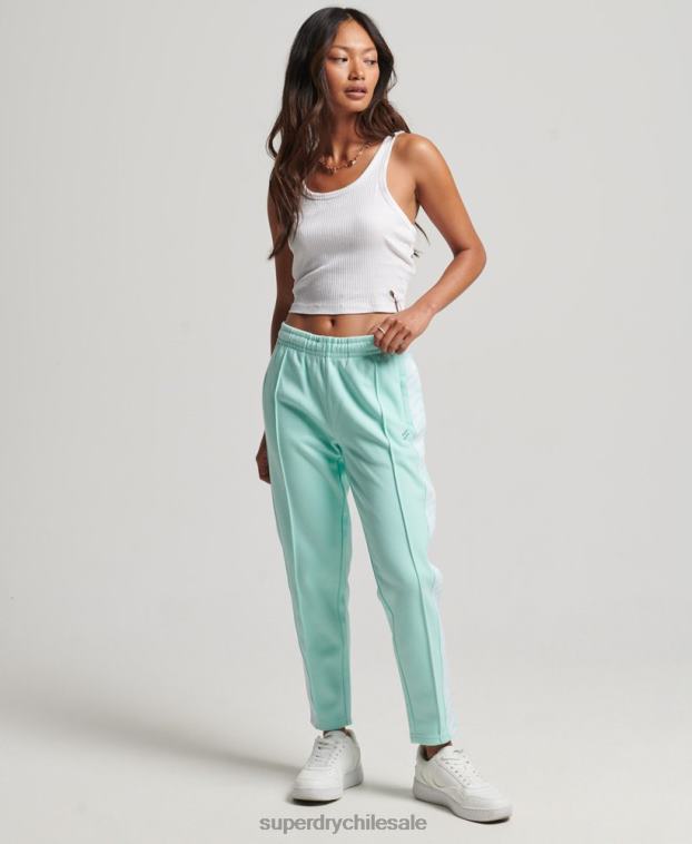 mujer Superdry azul pantalones de chándal con cinta del logo 2R68Z3928