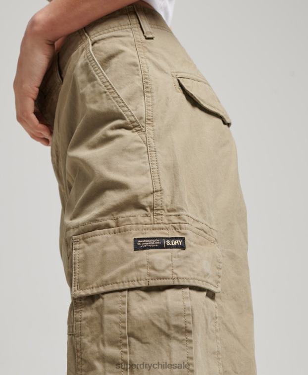mujer Superdry beige pantalones cargo baggy de algodón orgánico 2R68Z2571