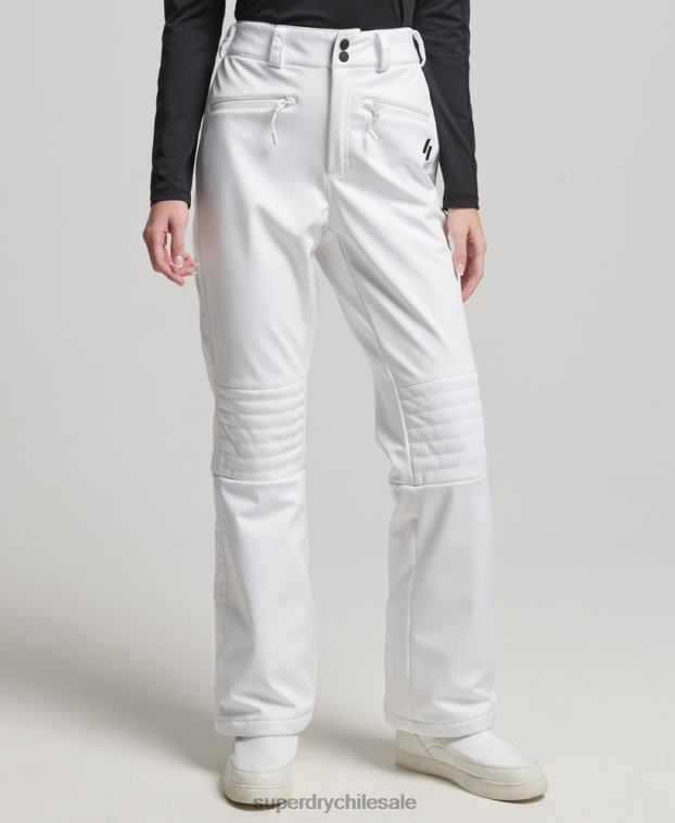 mujer Superdry blanco pantalones slim de esquí softshell 2R68Z2593