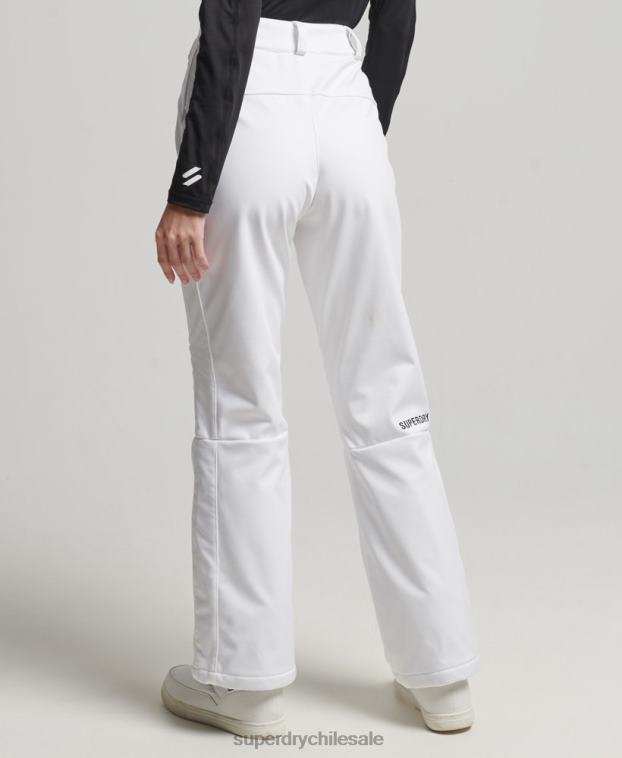 mujer Superdry blanco pantalones slim de esquí softshell 2R68Z2593