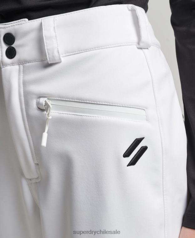 mujer Superdry blanco pantalones slim de esquí softshell 2R68Z2593