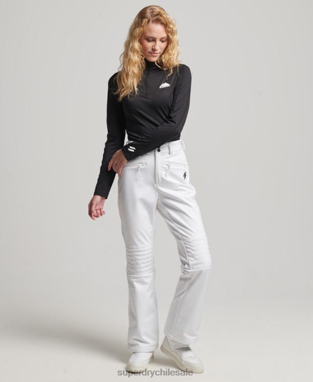 mujer Superdry blanco pantalones slim de esquí softshell 2R68Z2593