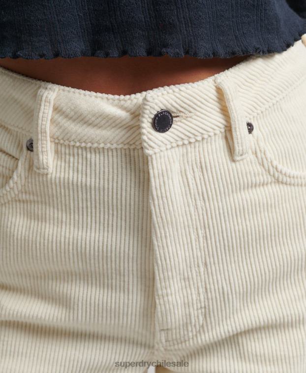 mujer Superdry crema pantalones anchos vintage de pana 2R68Z2587