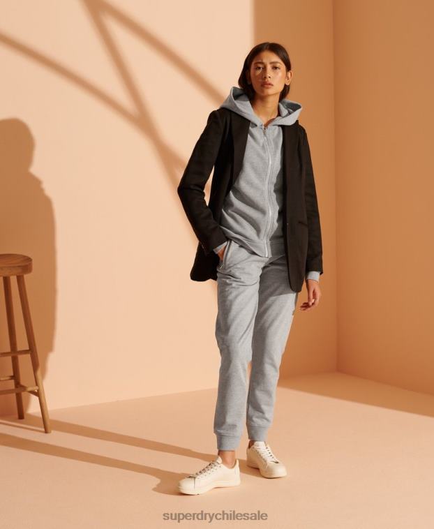 mujer Superdry gris claro pantalones de chándal de algodón orgánico de edición limitada 2R68Z3943