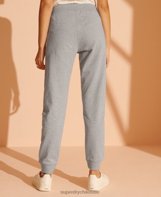 mujer Superdry gris claro pantalones de chándal de algodón orgánico de edición limitada 2R68Z3943