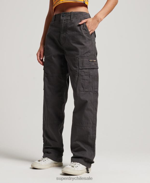 mujer Superdry gris oscuro pantalones cargo baggy de algodón orgánico 2R68Z2589