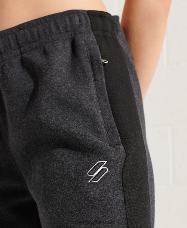 mujer Superdry gris oscuro pantalones de chándal de código 2R68Z6605