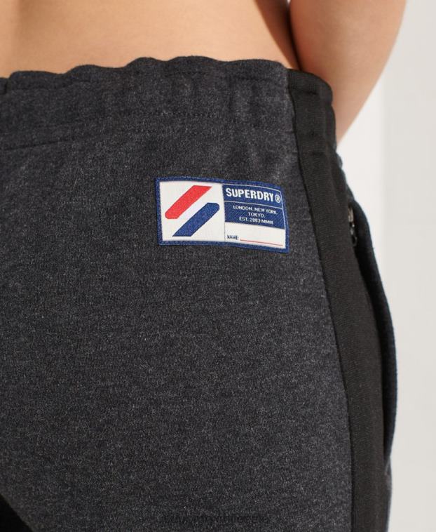 mujer Superdry gris oscuro pantalones de chándal de código 2R68Z6605