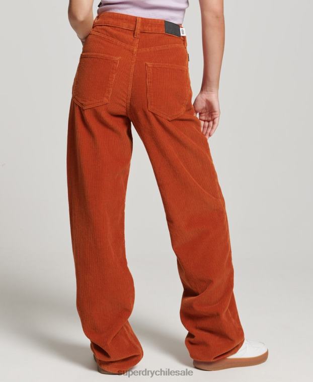 mujer Superdry marrón pantalones anchos vintage de pana 2R68Z2570