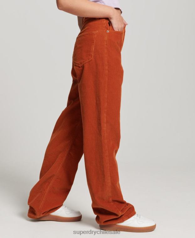 mujer Superdry marrón pantalones anchos vintage de pana 2R68Z2570