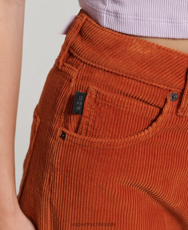 mujer Superdry marrón pantalones anchos vintage de pana 2R68Z2570