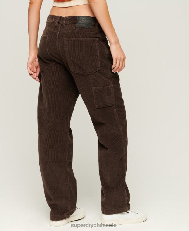 mujer Superdry marrón pantalones de carpintero de pana 2R68Z2568