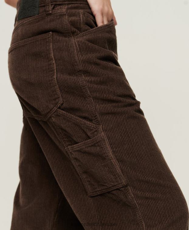 mujer Superdry marrón pantalones de carpintero de pana 2R68Z2568