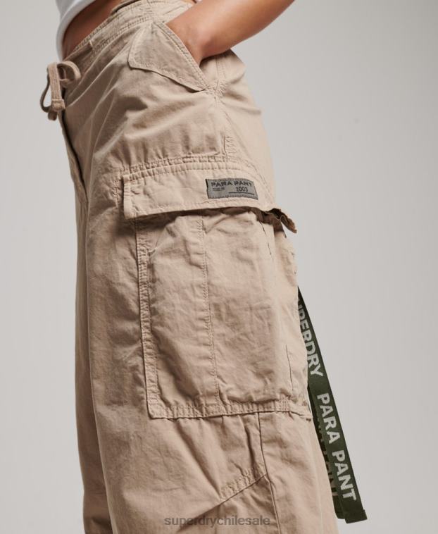 mujer Superdry marrón pantalones holgados de paracaídas 2R68Z1961
