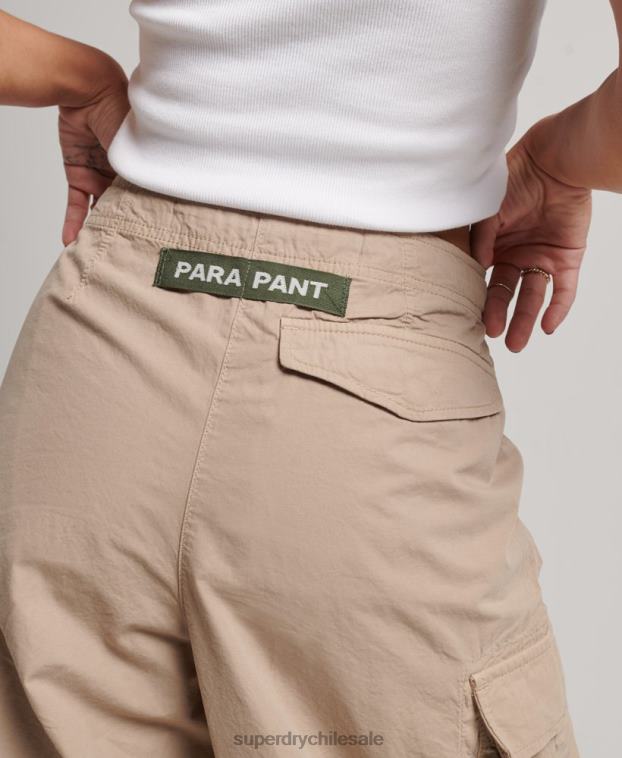 mujer Superdry marrón pantalones holgados de paracaídas 2R68Z1961