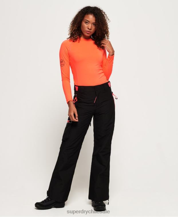 mujer Superdry negro pantalones de nieve 2R68Z2610