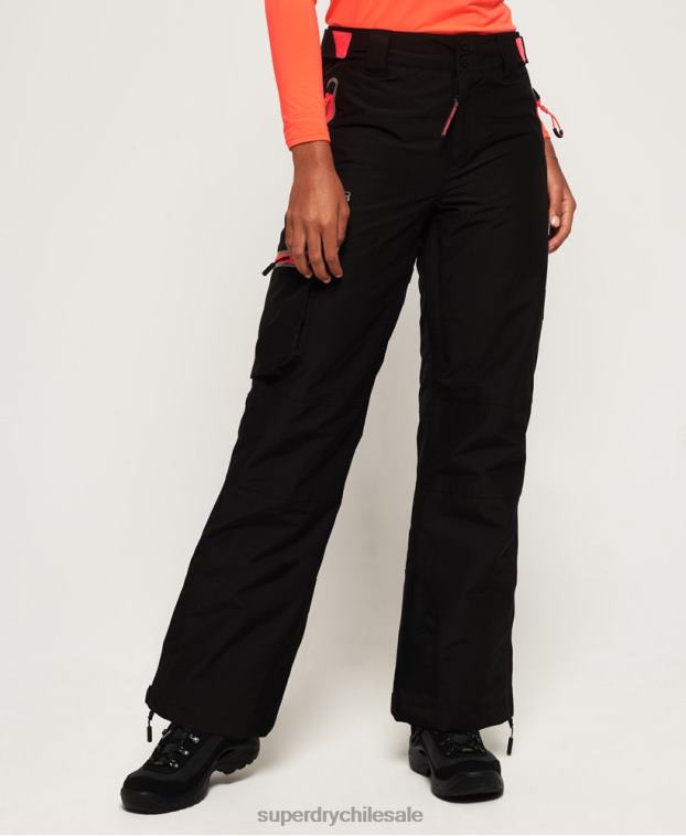 mujer Superdry negro pantalones de nieve 2R68Z2610
