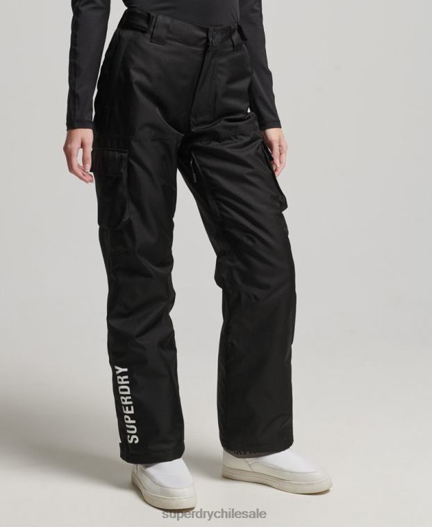 mujer Superdry negro pantalones de rescate 2R68Z6550