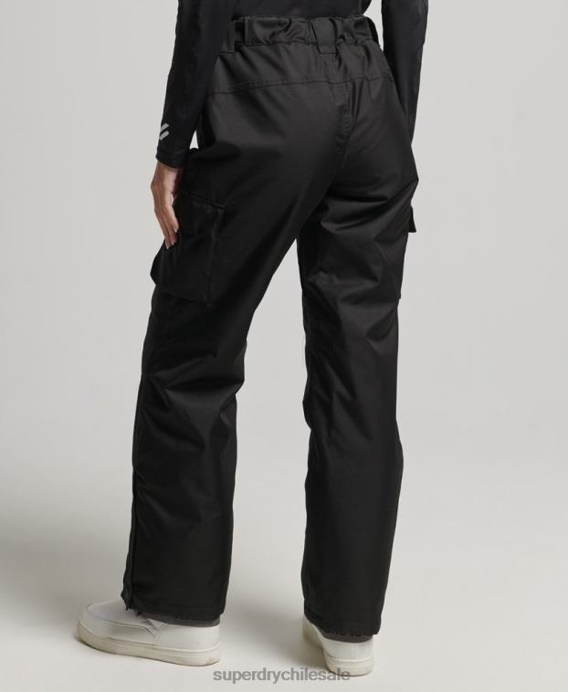 mujer Superdry negro pantalones de rescate 2R68Z6550