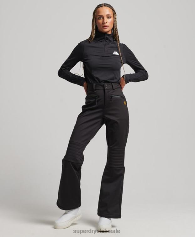 mujer Superdry negro pantalones slim de esquí softshell 2R68Z2601
