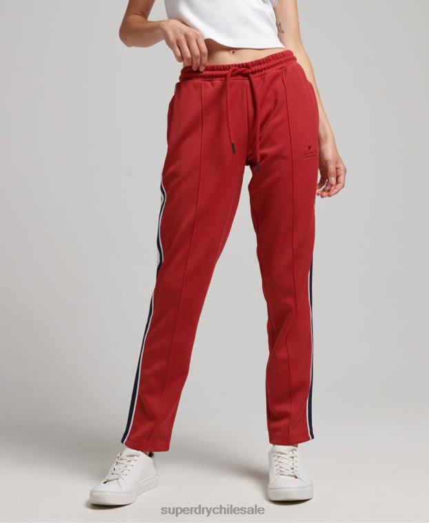 mujer Superdry rojo pantalones de chándal de punto 2R68Z2579