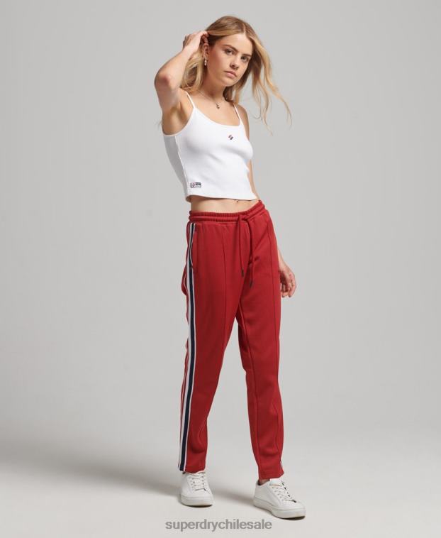 mujer Superdry rojo pantalones de chándal de punto 2R68Z2579